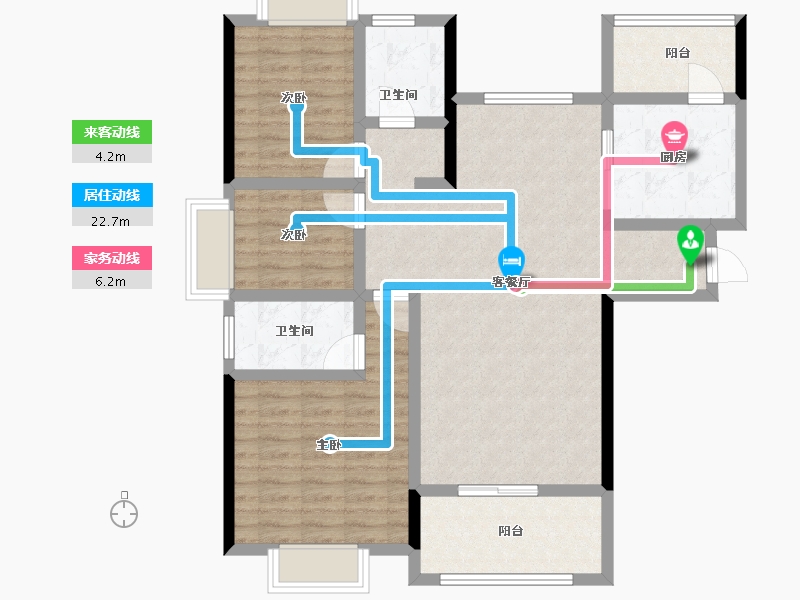 贵州省-铜仁市-铜仁·恒大山湖郡-99.34-户型库-动静线