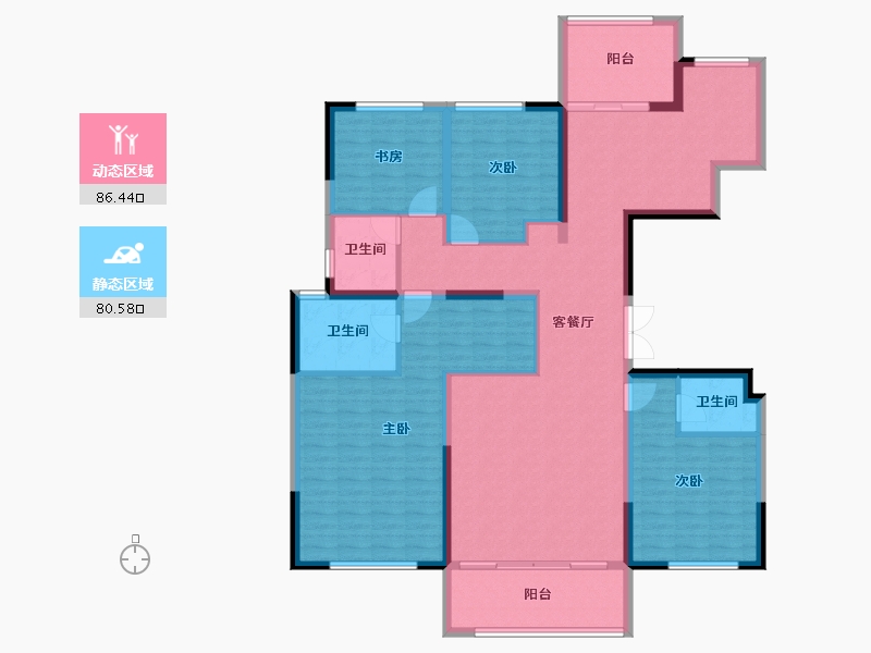 河南省-郑州市-中建柒號院-151.09-户型库-动静分区