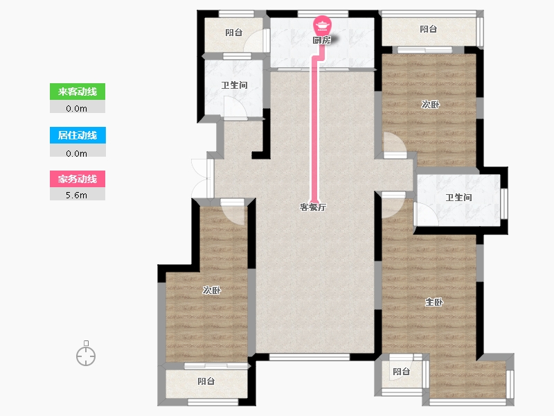 宁夏回族自治区-银川市-巨力·公园华府-107.26-户型库-动静线