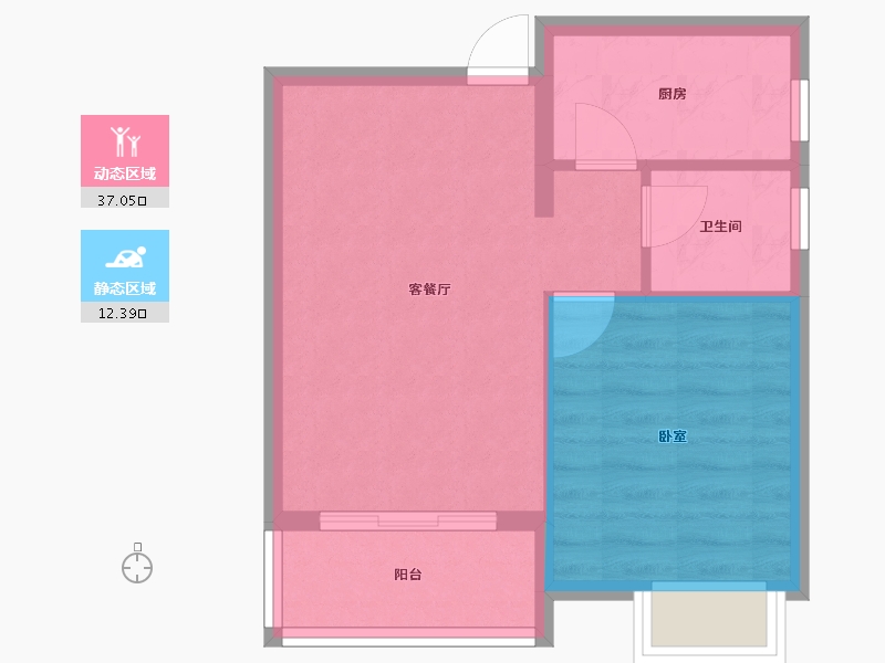 湖北省-随州市-汇龙湾·半岛天境-44.35-户型库-动静分区