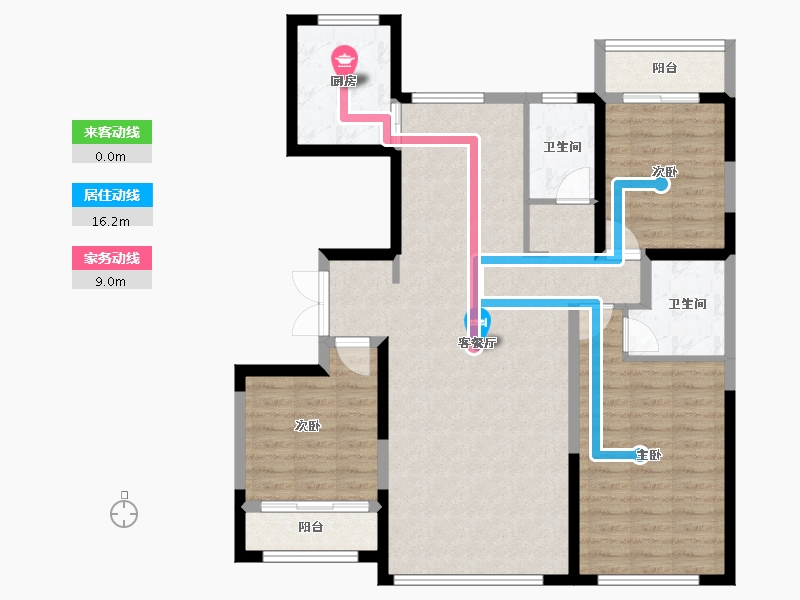 宁夏回族自治区-银川市-巨力·公园华府-104.33-户型库-动静线