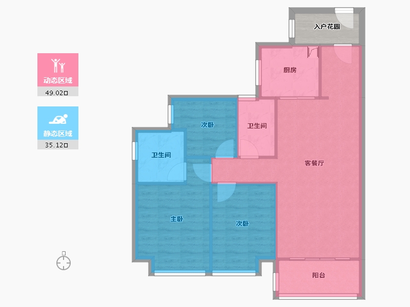 广东省-广州市-时代印记-88.00-户型库-动静分区