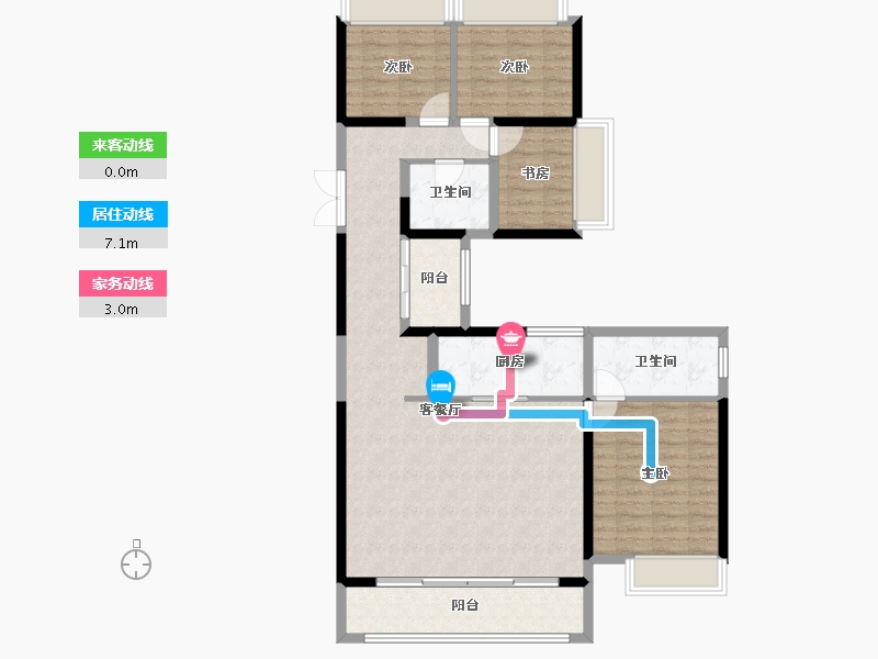 云南省-红河哈尼族彝族自治州-临安福地-107.93-户型库-动静线