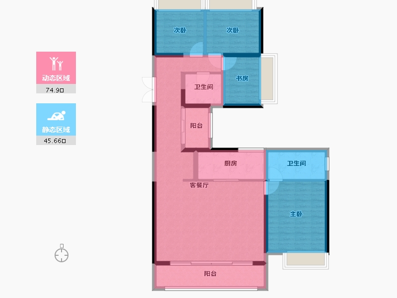 云南省-红河哈尼族彝族自治州-临安福地-107.93-户型库-动静分区