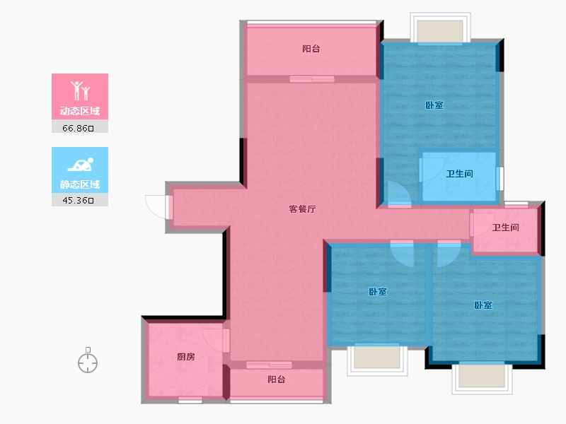 四川省-南充市-宏云·滨河湾-99.21-户型库-动静分区