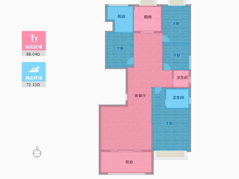 广东省-揭阳市-华美春天-146.65-户型库-动静分区