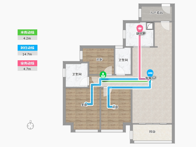 广东省-广州市-时代印记-88.00-户型库-动静线