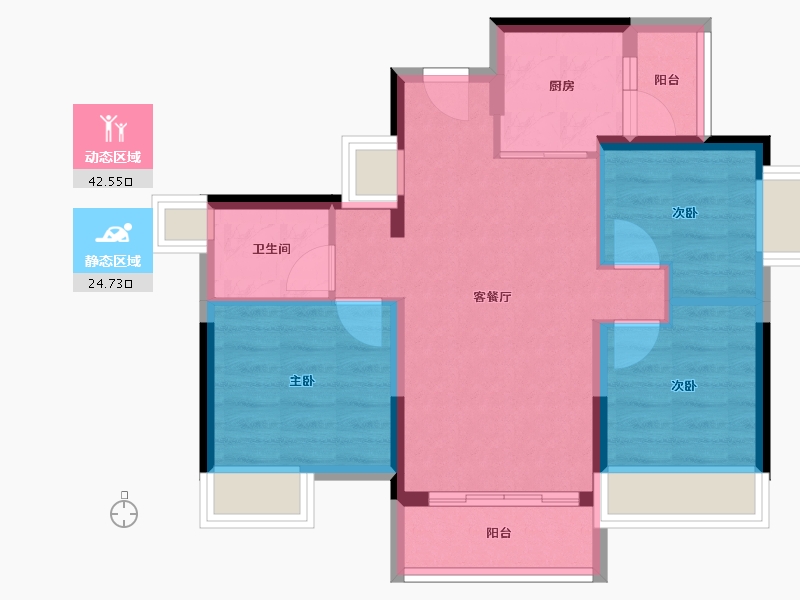 广东省-阳江市-绿地阳江城际空间站-59.47-户型库-动静分区