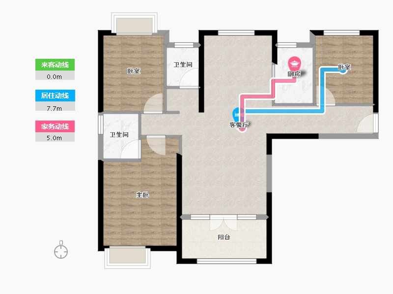 湖北省-随州市-海翼·汉东至尊-99.50-户型库-动静线