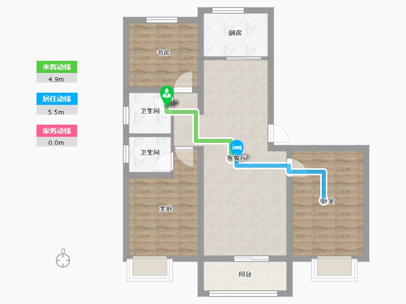 河北省-邢台市-滨河上智家园-79.76-户型库-动静线