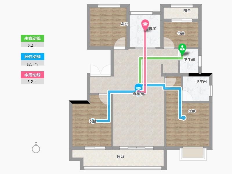 安徽省-宿州市-钟鑫·状元府-99.20-户型库-动静线