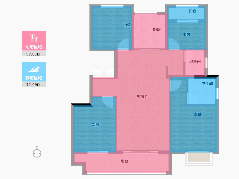 安徽省-宿州市-钟鑫·状元府-99.20-户型库-动静分区