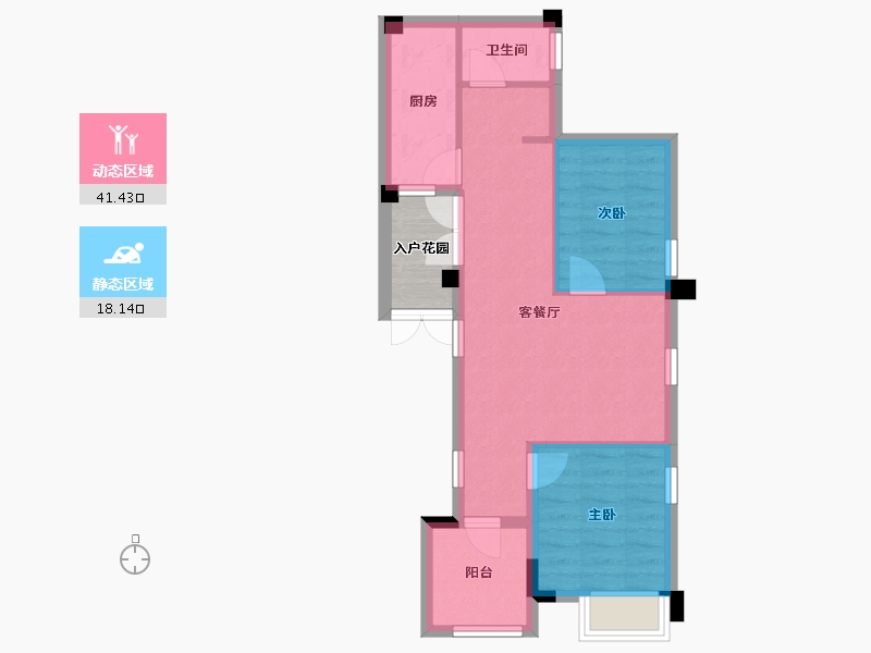 重庆-重庆市-四面山与湖康旅喜镇-56.55-户型库-动静分区