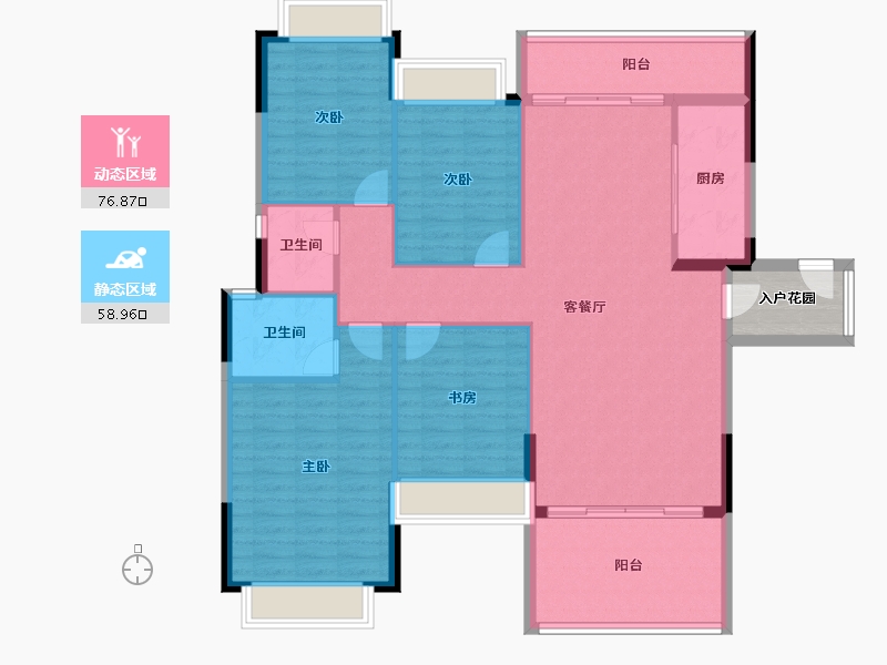 广东省-阳江市-金山明珠-128.56-户型库-动静分区