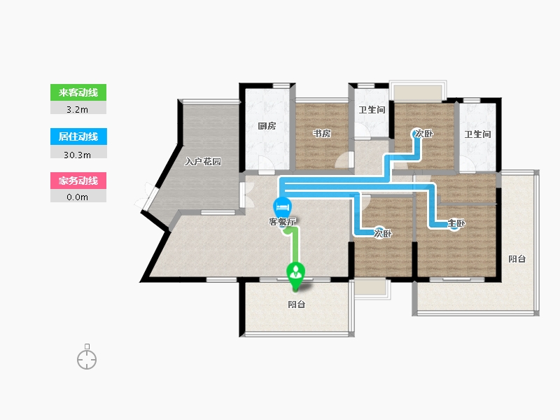 湖南省-衡阳市-珠江愉景南苑-152.43-户型库-动静线