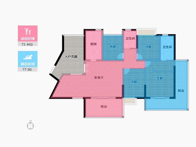 湖南省-衡阳市-珠江愉景南苑-152.43-户型库-动静分区