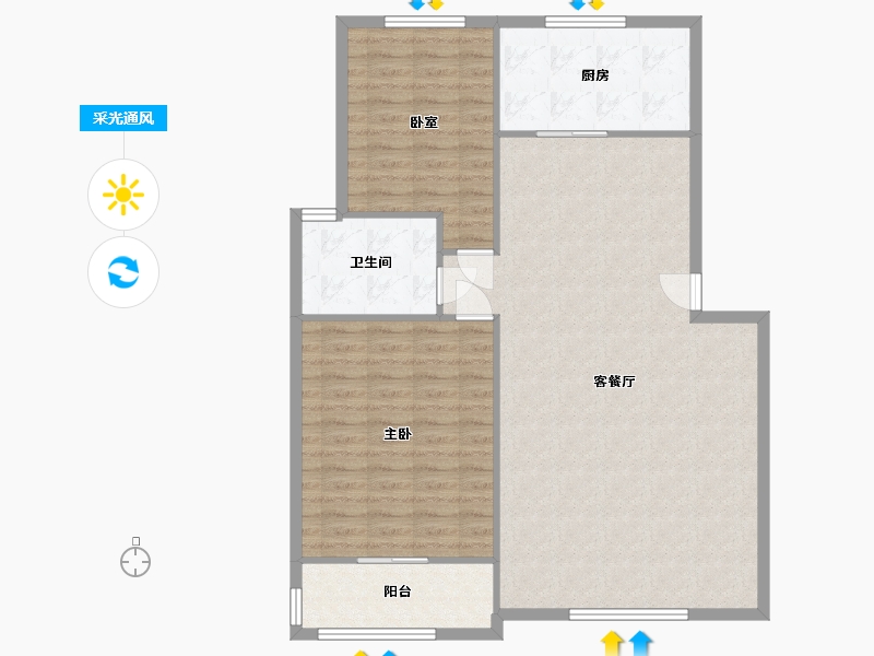 河南省-郑州市-湖光苑社区-2号楼-112.00-户型库-采光通风