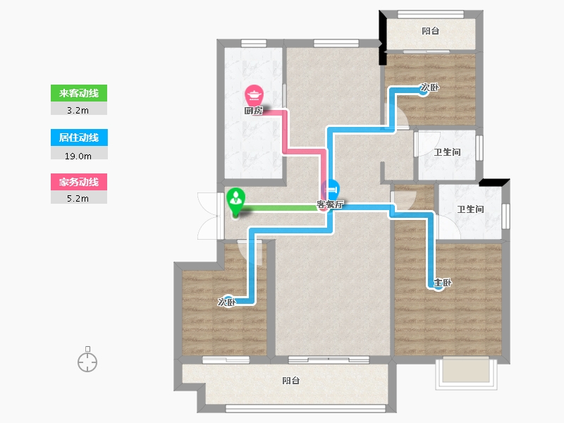 安徽省-宿州市-钟鑫·状元府-96.80-户型库-动静线