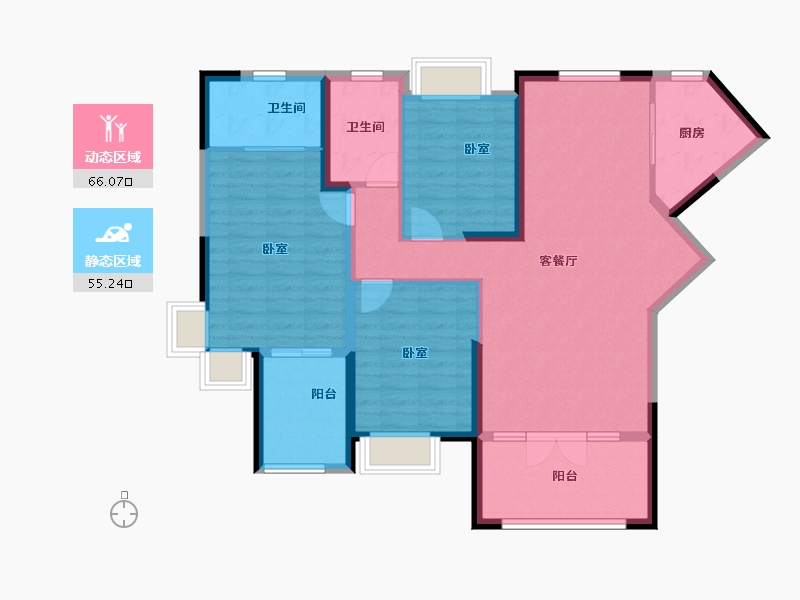 湖北省-随州市-海翼·汉东至尊-109.00-户型库-动静分区