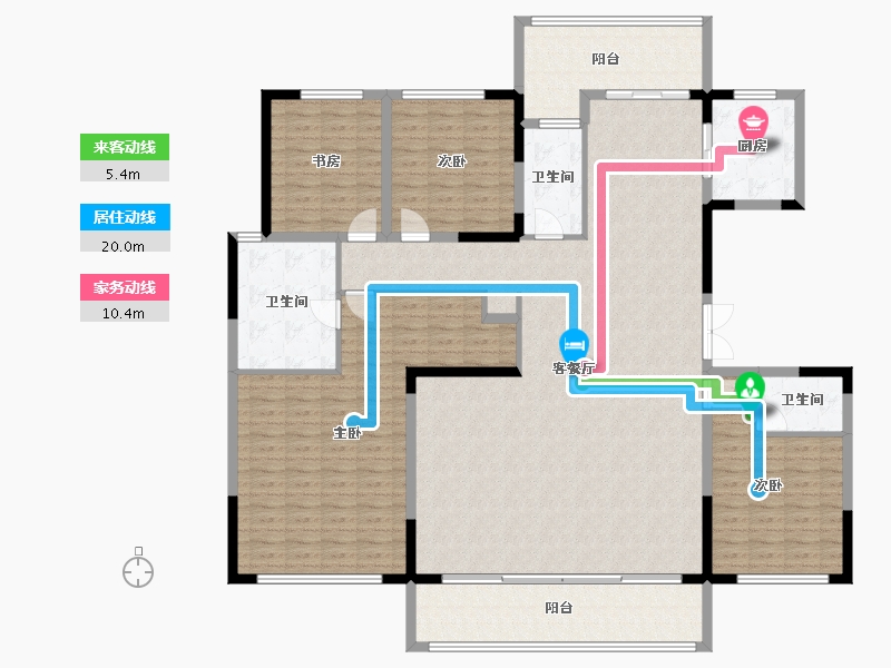 河南省-郑州市-中建柒號院-201.09-户型库-动静线