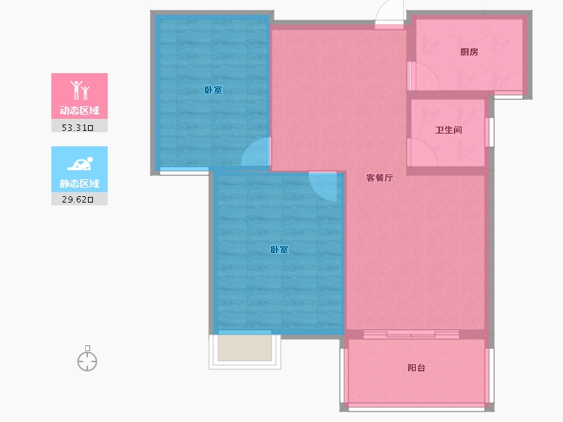 湖北省-随州市-汇龙湾·半岛天境-75.12-户型库-动静分区