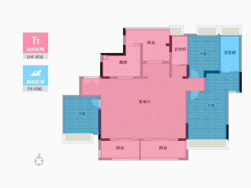 广东省-佛山市-保利中央公园-148.49-户型库-动静分区