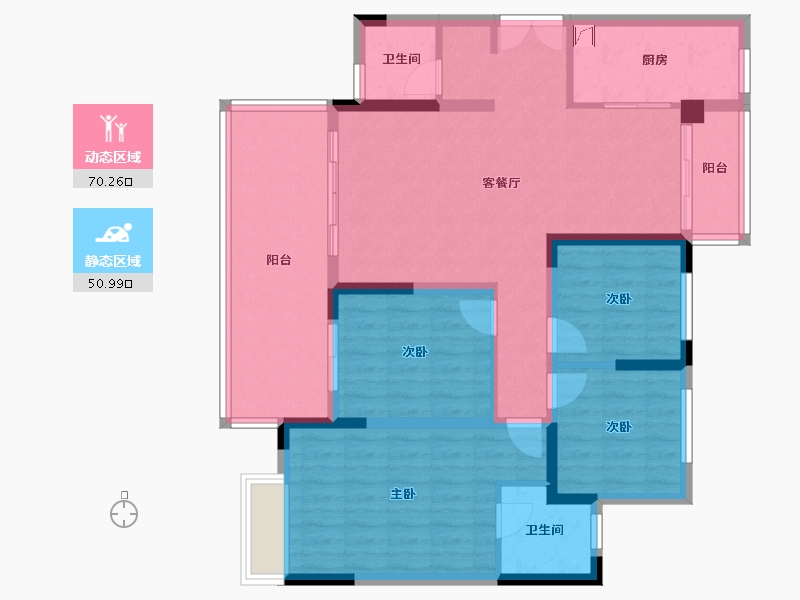 四川省-乐山市-置信丽都花园-92.00-户型库-动静分区