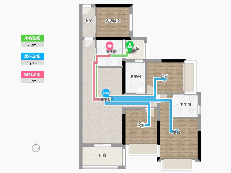 山东省-烟台市-龙玺城-80.80-户型库-动静线