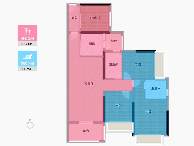 山东省-烟台市-龙玺城-80.80-户型库-动静分区