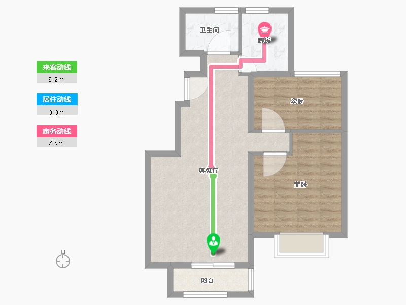 山东省-烟台市-怡海嘉苑-63.81-户型库-动静线