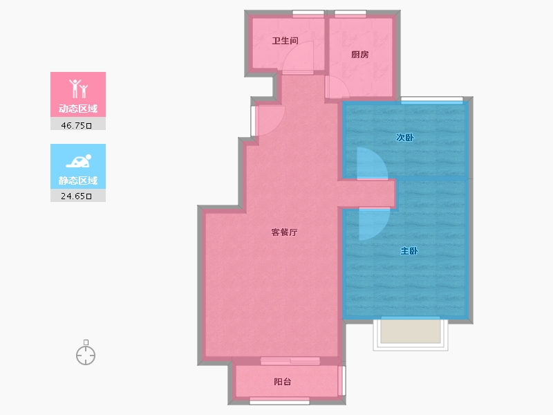 山东省-烟台市-怡海嘉苑-63.81-户型库-动静分区