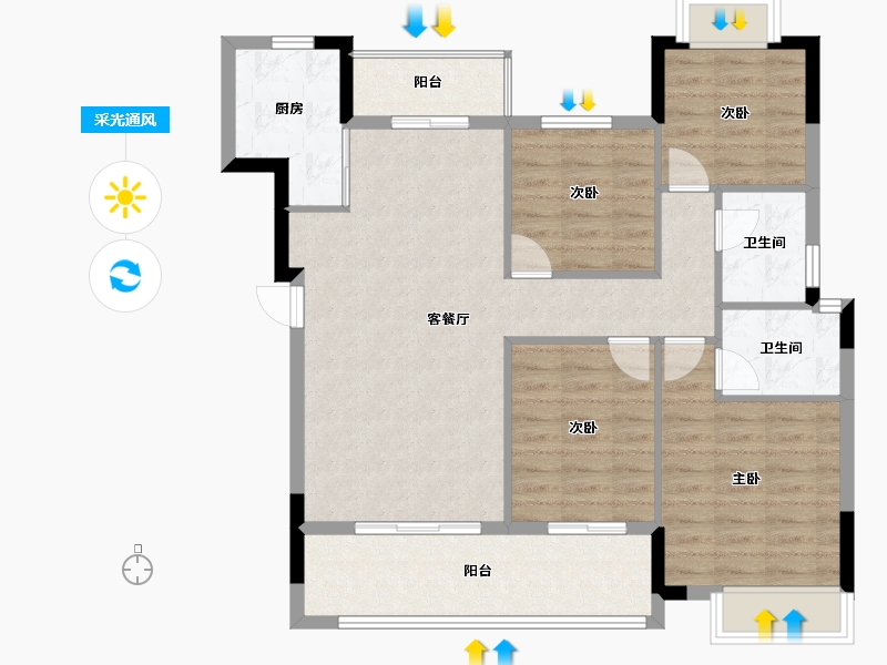 江西省-上饶市-信江·林溪府-96.01-户型库-采光通风