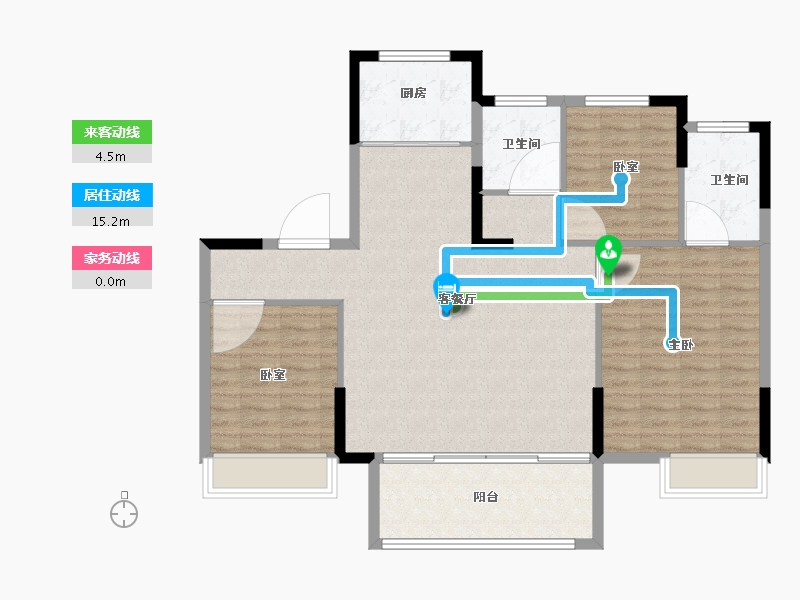 河南省-许昌市-禹州建业春天里-108.89-户型库-动静线