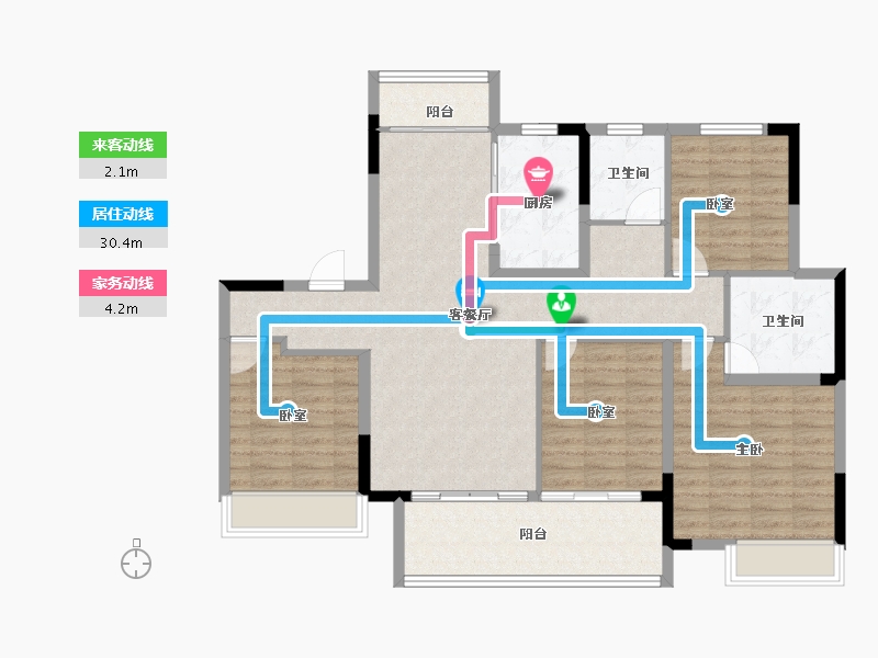 河南省-许昌市-禹州建业春天里-114.86-户型库-动静线