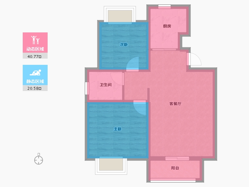 山东省-烟台市-怡海嘉苑-54.00-户型库-动静分区