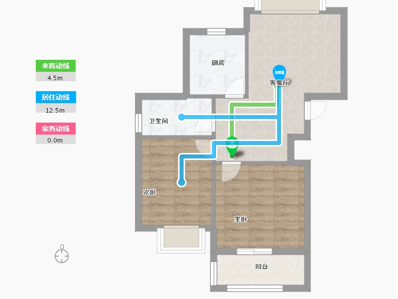 山东省-烟台市-怡海嘉苑-52.40-户型库-动静线