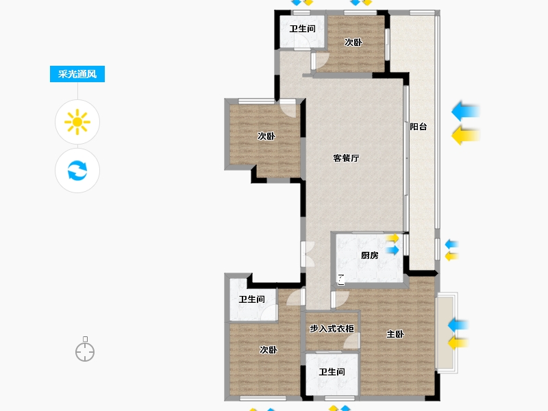 四川省-成都市-锦观府-65.00-户型库-采光通风