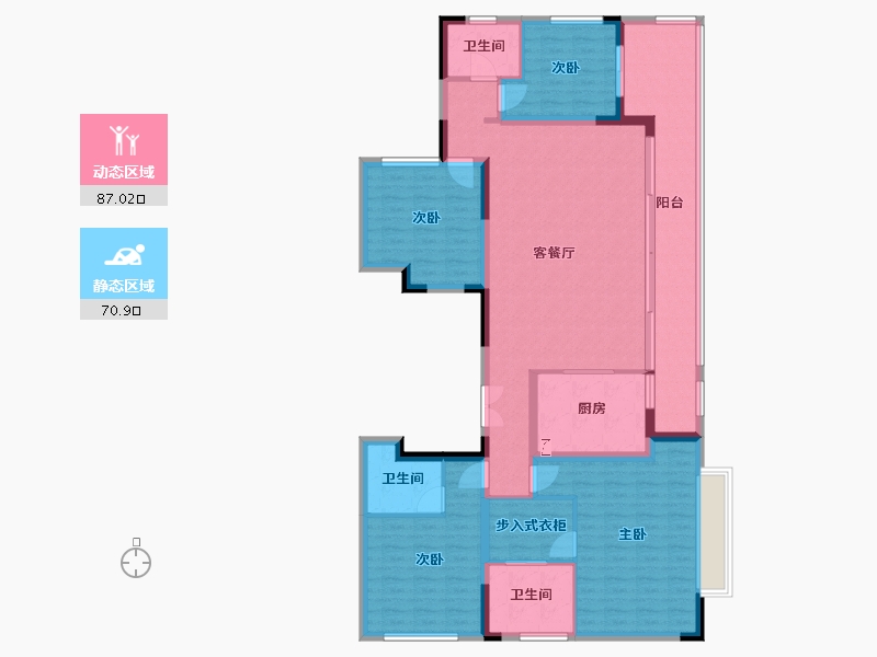 四川省-成都市-锦观府-65.00-户型库-动静分区