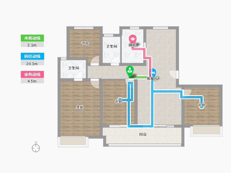 山东省-德州市-东城壹号院-114.62-户型库-动静线