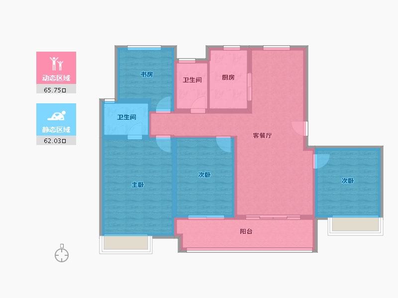 山东省-德州市-东城壹号院-114.62-户型库-动静分区