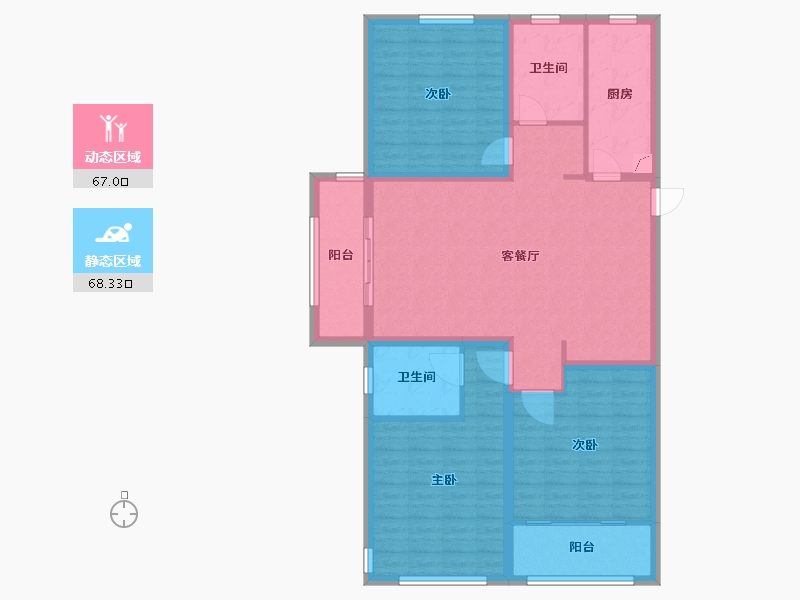 河北省-沧州市-世纪福邸-122.28-户型库-动静分区