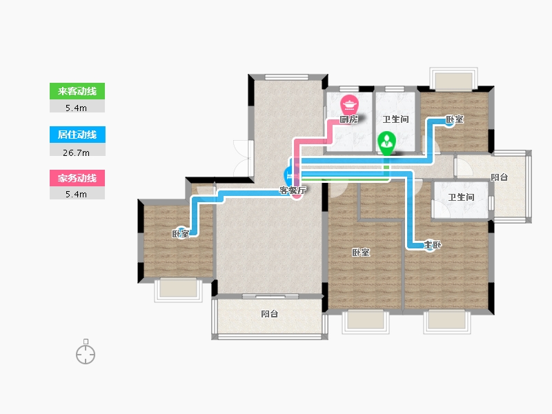 湖北省-孝感市-安陆涢东学府-123.91-户型库-动静线