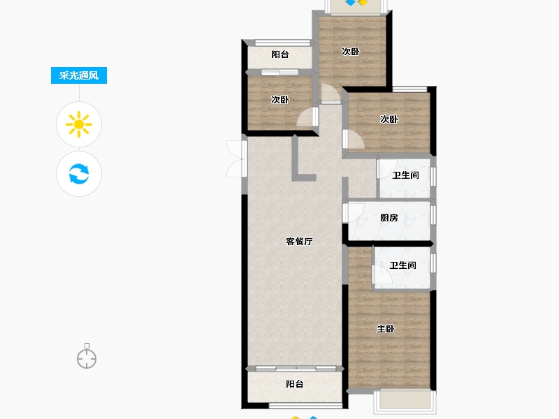 云南省-红河哈尼族彝族自治州-临安福地-99.06-户型库-采光通风