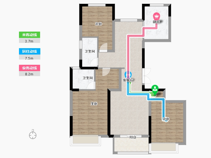 河南省-郑州市-福晟南山府-102.04-户型库-动静线