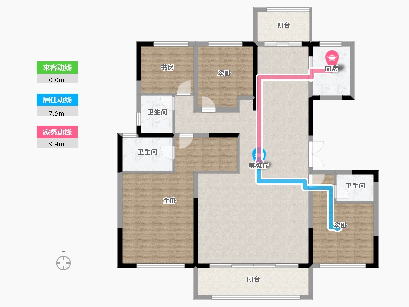 河南省-郑州市-中建柒號院-165.49-户型库-动静线