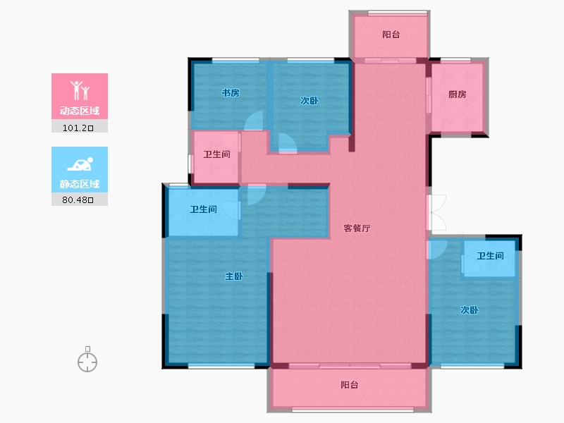 河南省-郑州市-中建柒號院-165.49-户型库-动静分区