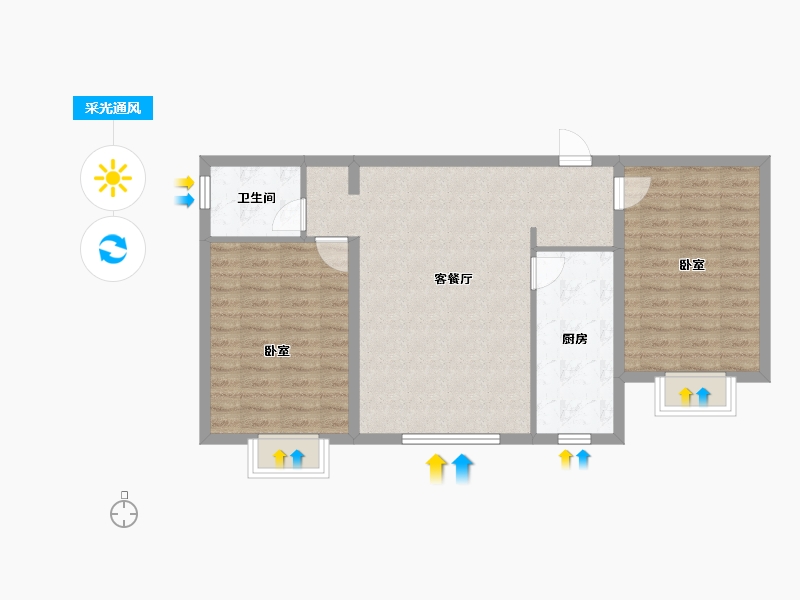 内蒙古自治区-包头市-松石御景江山-78.40-户型库-采光通风