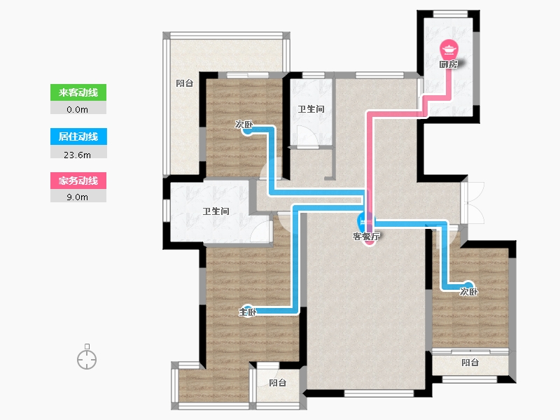 宁夏回族自治区-银川市-巨力·公园华府-119.18-户型库-动静线