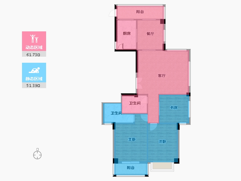 浙江省-温州市-富中锦园-115.00-户型库-动静分区