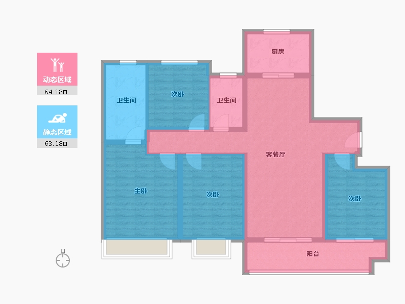 山东省-德州市-东城壹号院-114.06-户型库-动静分区